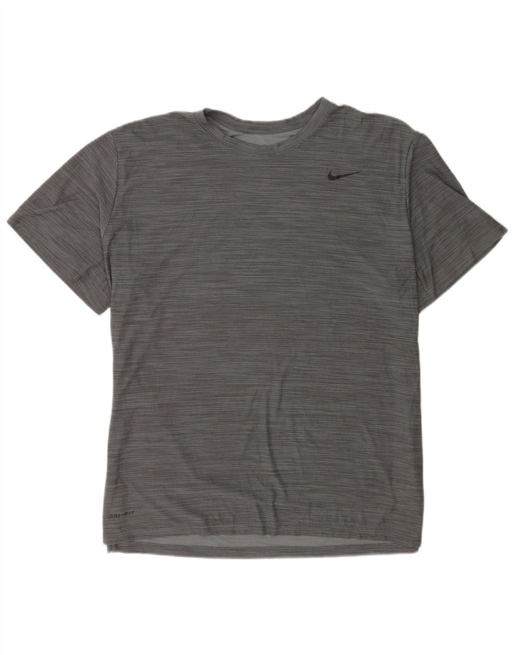 T-shirt Nike Dri Fit da uomo XL in poliestere chiazzato grigio