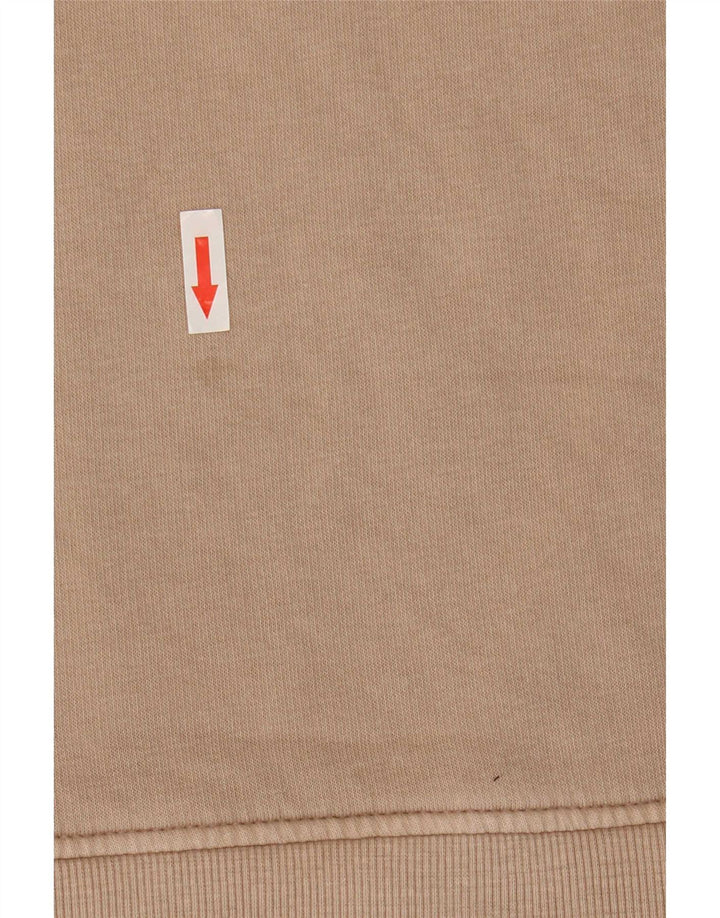 Zara Sweat-shirt surdimensionné pour femme UK 14 en coton beige moyen