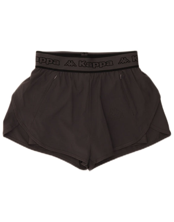 Kappa Damen Graphic Sport Shorts UK 6 XS Grau Polyester