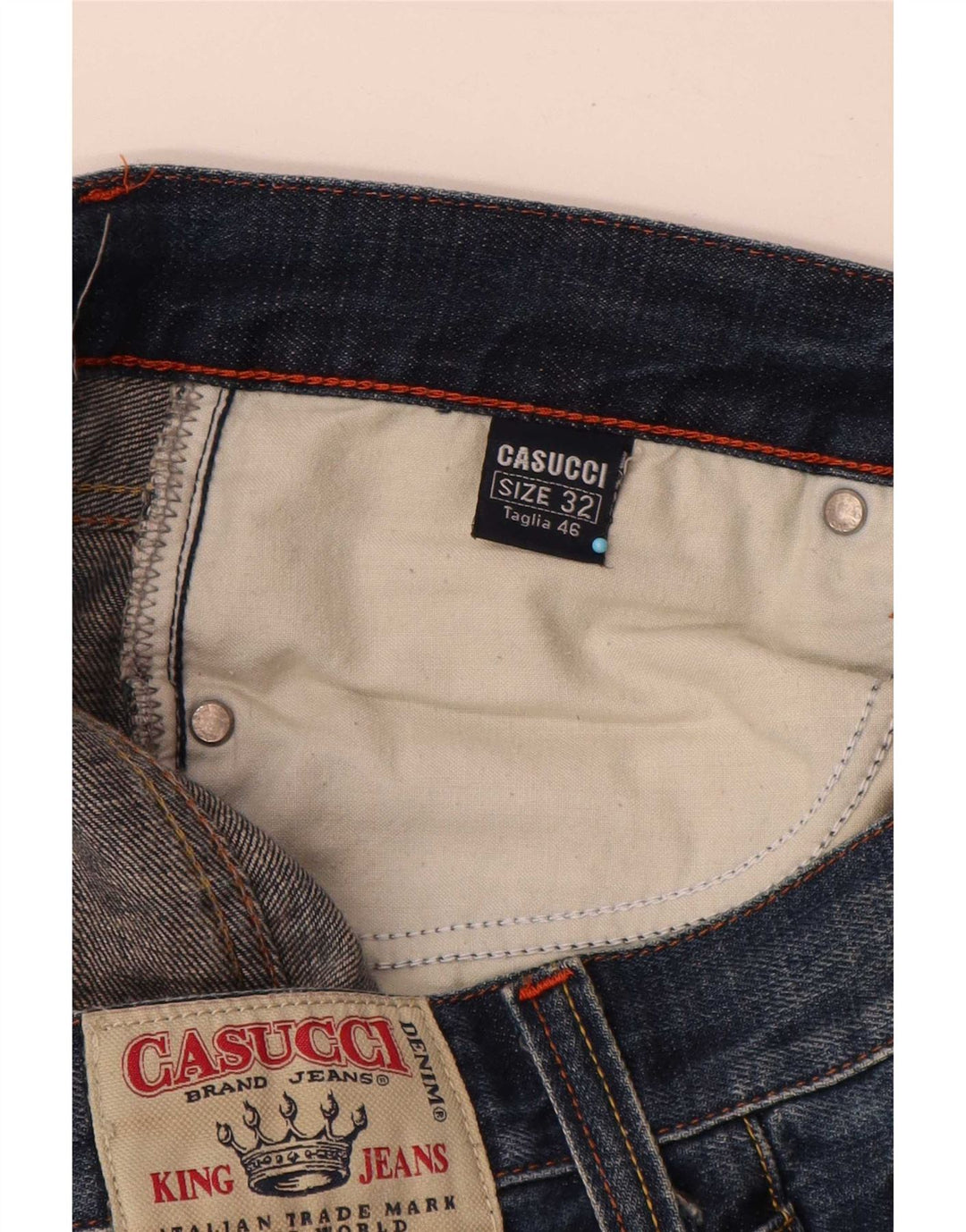 Casucci Mens Straight Jeans W32 L31 Blue Cotton