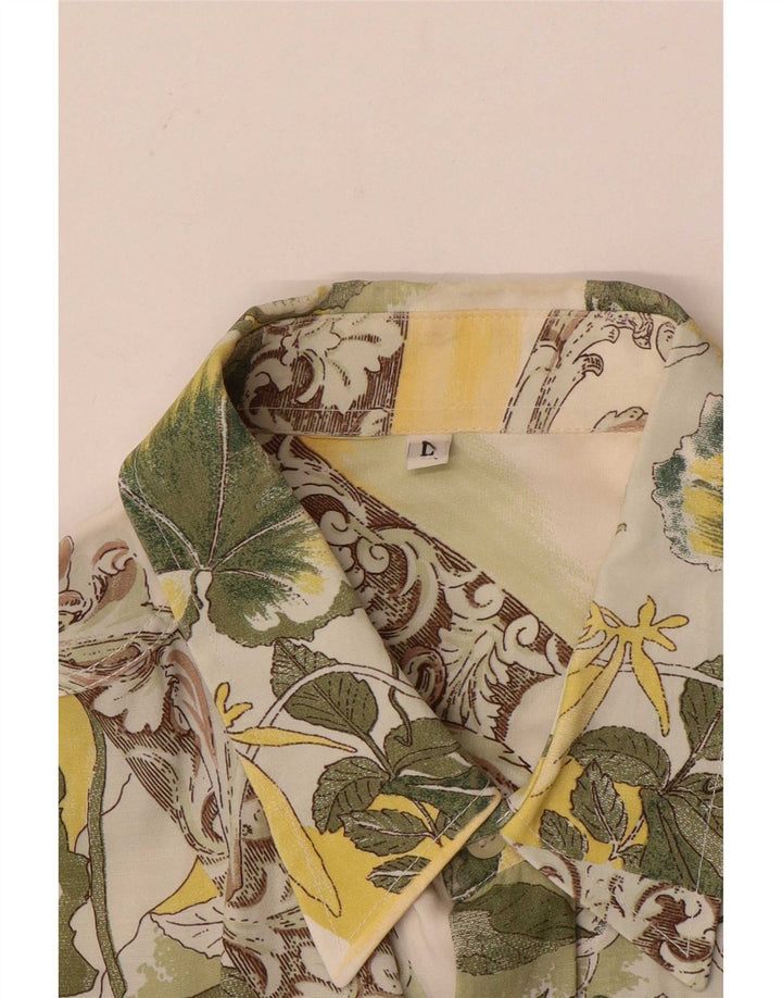 Chemise homme vintage Grand Floral Blanc