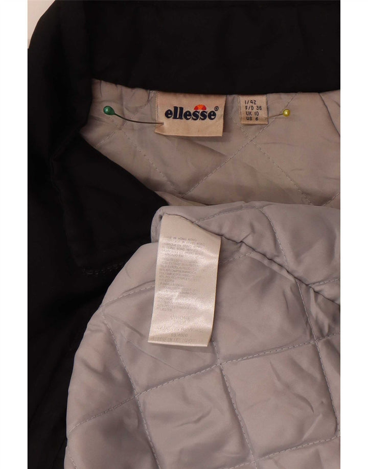 Ellesse Womens Oversized Anorak Jacket UK 10 Small Black Polyester
