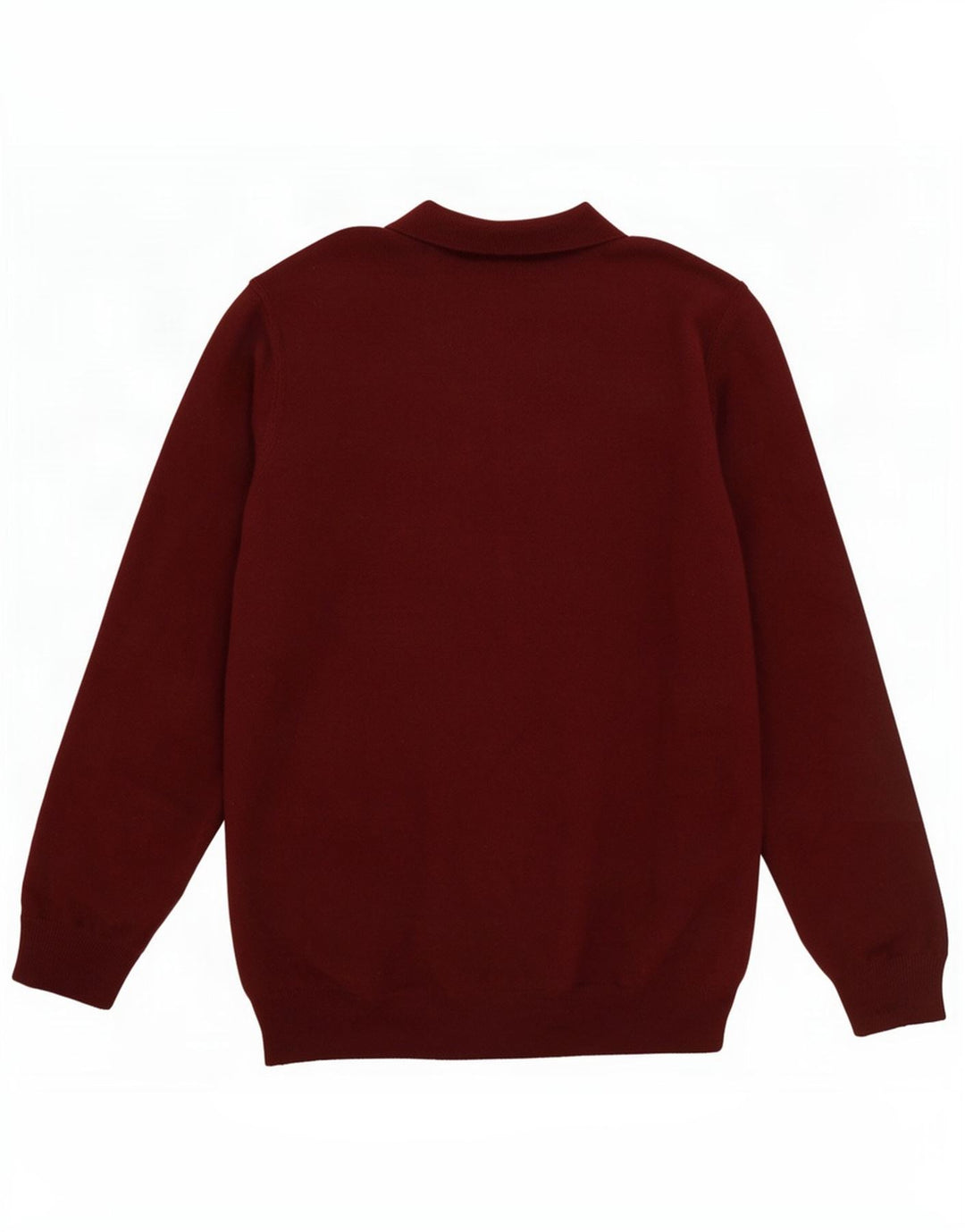 Massimo Dutti Herre Polo Neck Jumper Sweater Stor Bourgogne uld