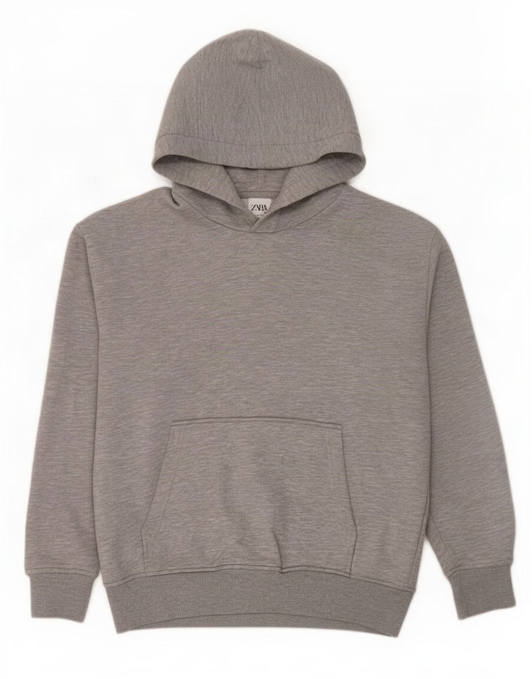 Zara Mens Hoodie Jumper Medium Grey Polyester