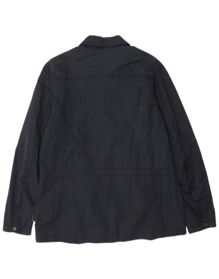Invicta Womens Utility Jacket UK 16 Large Navy Blue Cotton