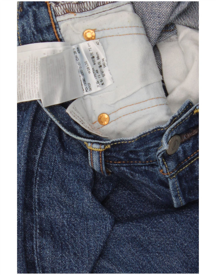 Levi's Mens Straight Jeans W28 L32 Navy Blue Cotton
