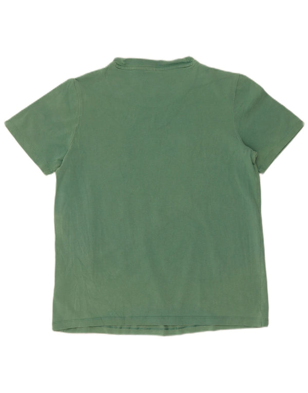 Adidas Womens Graphic T-Shirt Top UK 14 Medium Green Cotton