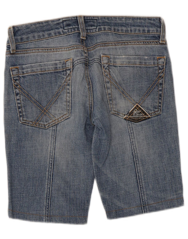 Pantaloncini di jeans a vita bassa da donna Roy Rogers W25 XS Blu