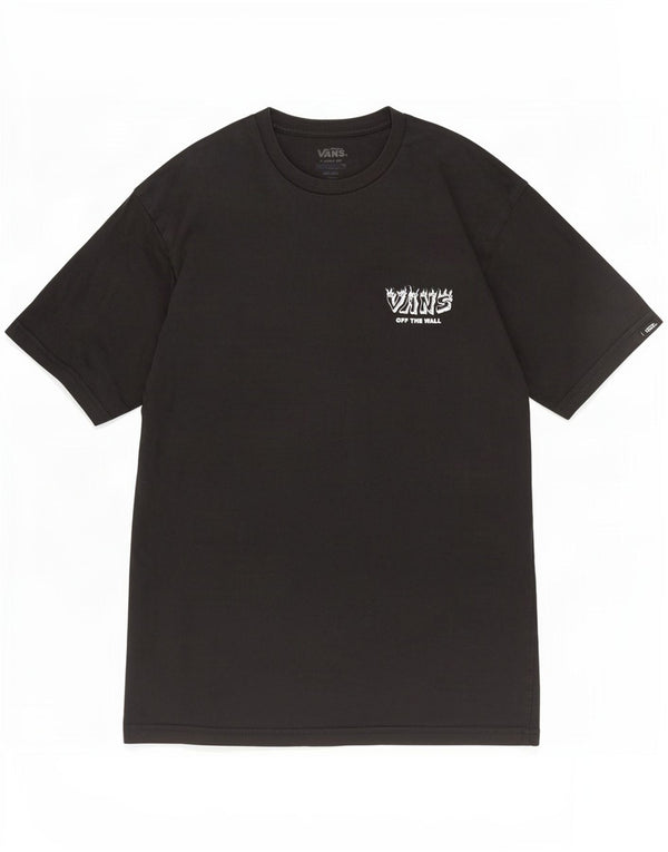 Vans Camiseta con gráfico de ajuste clásico para hombre Top mediano de algodón negro