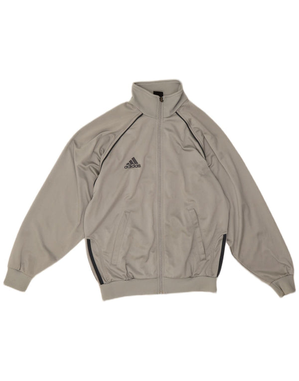Giacca da tuta da ragazzo Adidas 13-14 anni in poliestere color block grigio