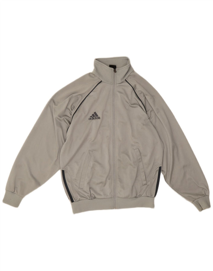 Giacca da tuta da ragazzo Adidas 13-14 anni in poliestere color block grigio