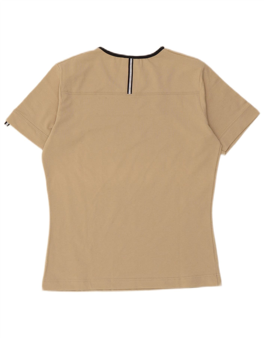 Champion Womens Graphic T-Shirt Top UK 12 Medium Beige