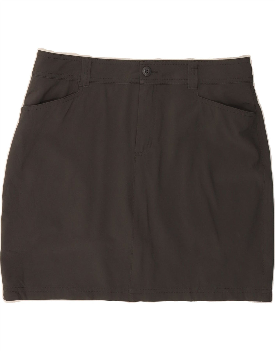 EDDIE BAUER Womens Mini Skirt US 10 Large W34  Grey Polyester Vintage Eddie Bauer and Second-Hand Eddie Bauer from Messina Hembry 