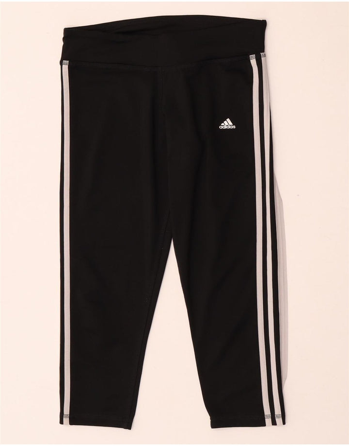 Adidas Dame Climalite Capri Leggings UK 12/14 Medium Black Polyester