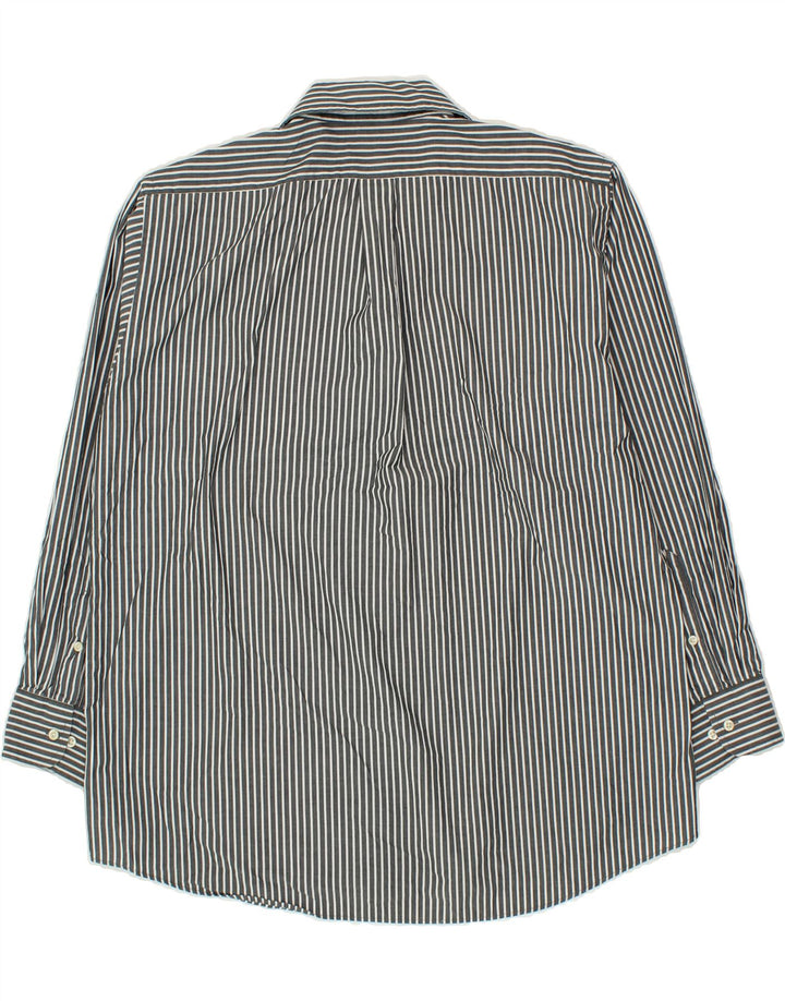 CHAPS Mens Shirt Size 17 1/2 XL Grey Pinstripe Cotton Vintage Chaps and Second-Hand Chaps from Messina Hembry 