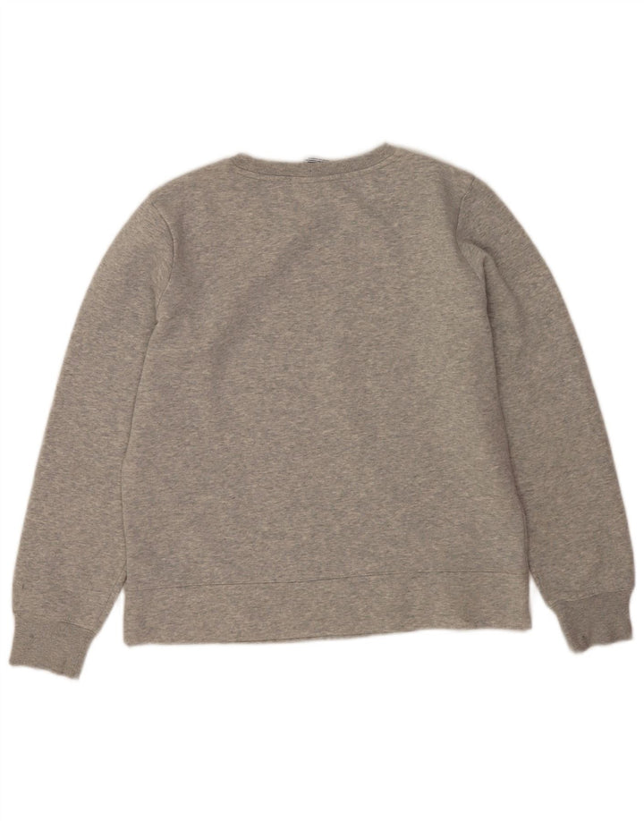 Champion Womens Graphic Sweatshirt Jumper UK 14 Medium Grey Flecked