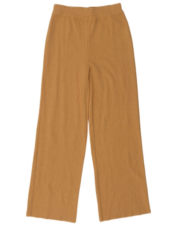 Zara Pantalon De Survêtement Femme UK 8 Petit Coton Beige