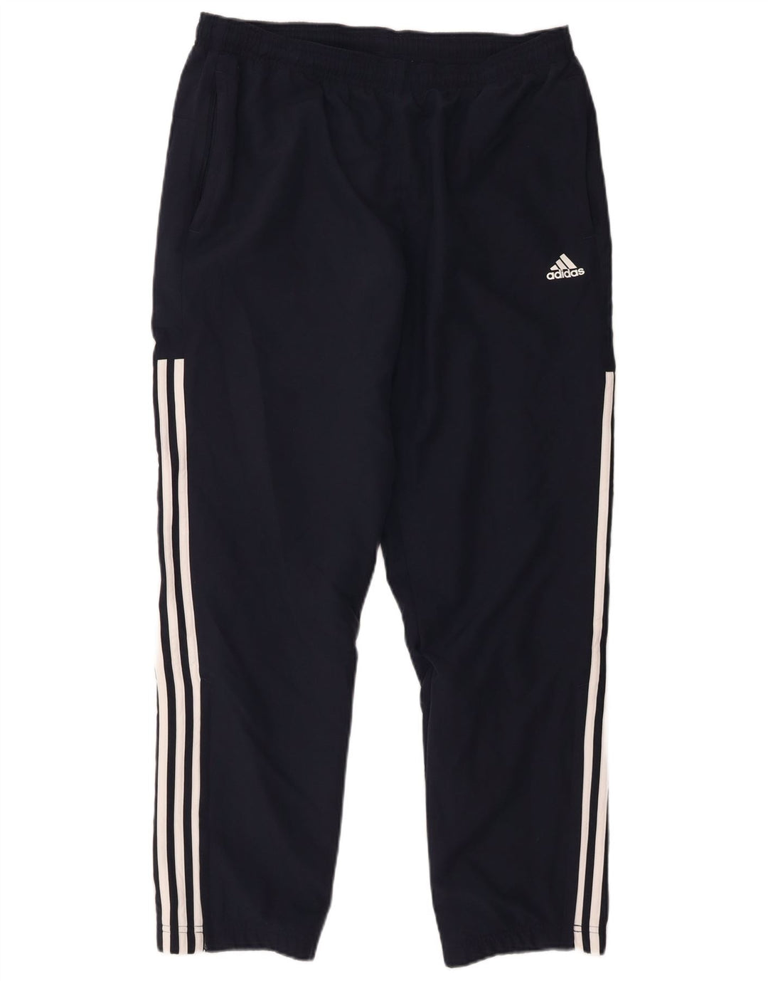ADIDAS Mens Tracksuit Trousers Joggers Large  Navy Blue Polyester
