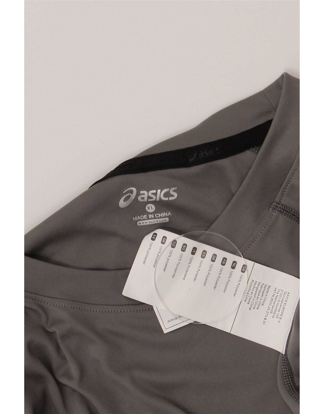 Asics Herre Grafisk T-Shirt Top XL Grå Polyester Sports