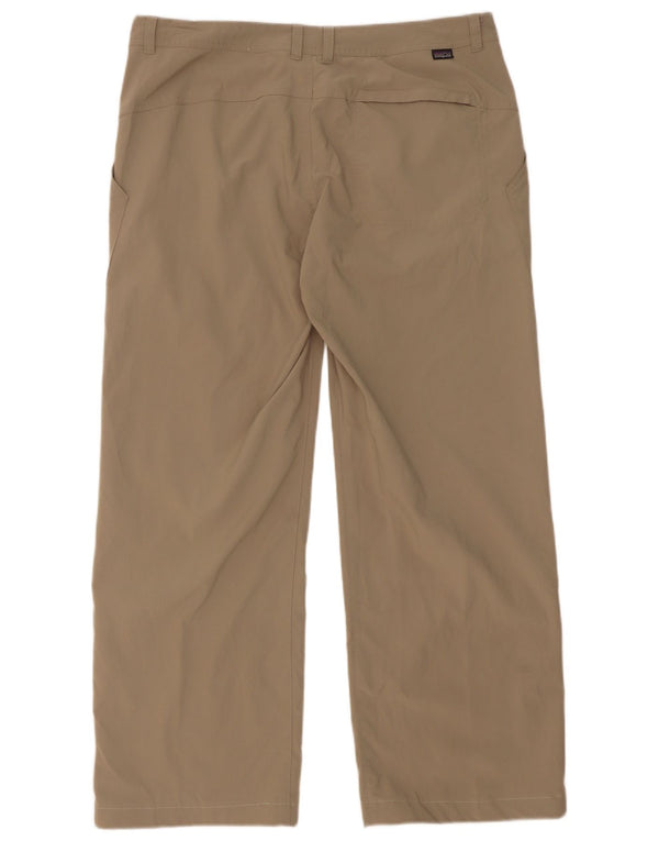 Patagonia férfi széles szárú chino nadrág US 14 XL W36 L29 bézs nylon