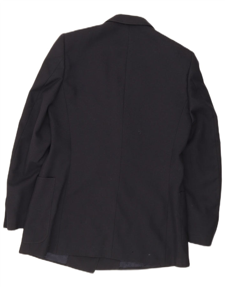 Винтажный мужской двубортный пиджак IT 48 Medium Navy Blue
