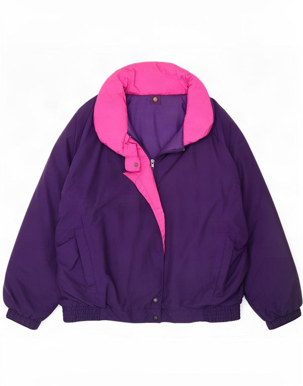 Skiss Womens Graphic Übergroße Skijacke EU 46 XL Lila Farbblock