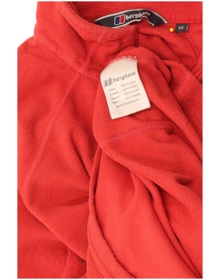 Berghaus Damen-Fleecepullover mit Reißverschluss, UK 14, Mittelrot, Polyester
