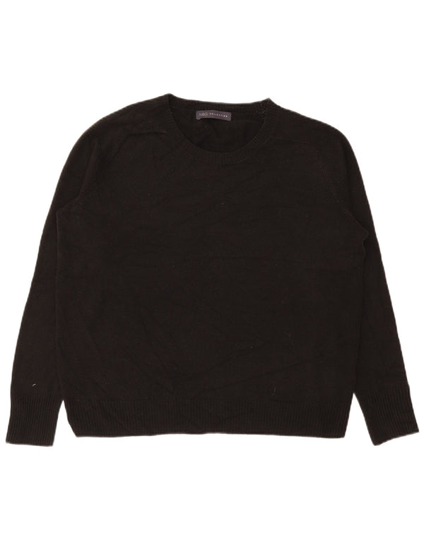 Marks & Spencer Damen-Pullover mit Rundhalsausschnitt, Gr. 40, Größe L, Schwarz, Acryl