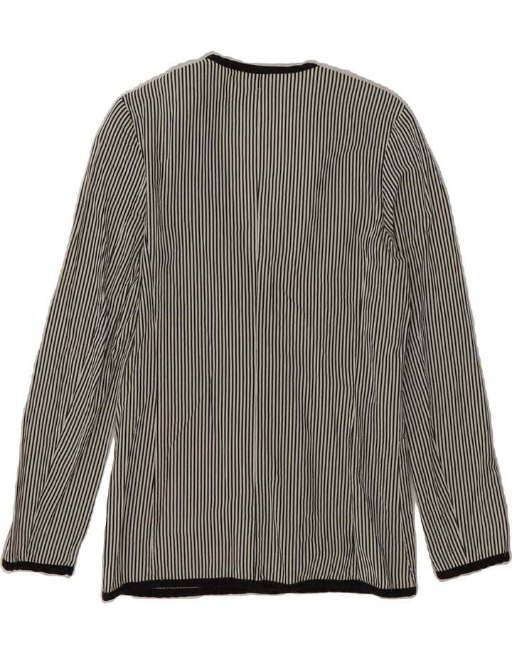 MIMMINA Womens Double Breasted Blazer Jacket UK 12 Medium Black Striped Vintage MIMMINA and Second-Hand MIMMINA from Messina Hembry 