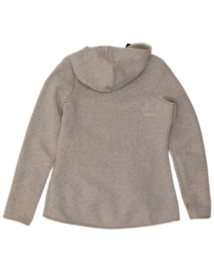 Marks & Spencer Womens Zip Hoodie Sweater UK 12 Medium  Grey Cotton