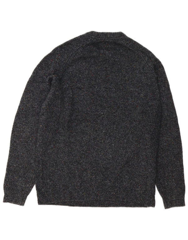 Superdry Mens Crew Neck Jumper Sweater Large Grey Flecked Wool