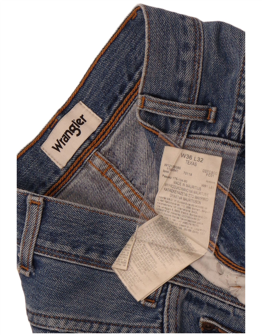 Wrangler Jean Droit Texas Homme W36 L32 Bleu Coton