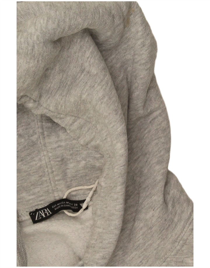 Zara Womens Oversized Hoodie Jumper UK 14 Medium Grey Flecked