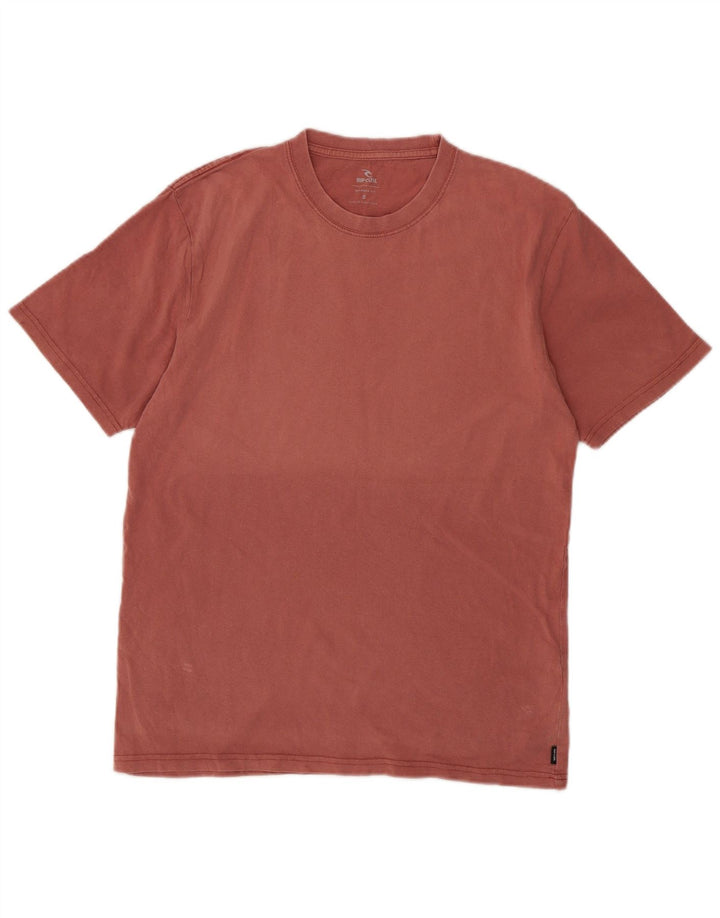 Rip Curl Mens Relaxed Fit T-Shirt Top Small Pink Cotton