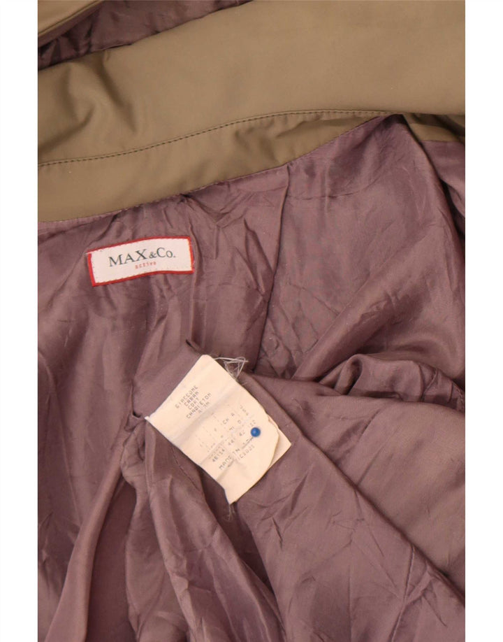Impermeabile con cappuccio da donna Max & Co. UK 14 Large Khaki Poliammide