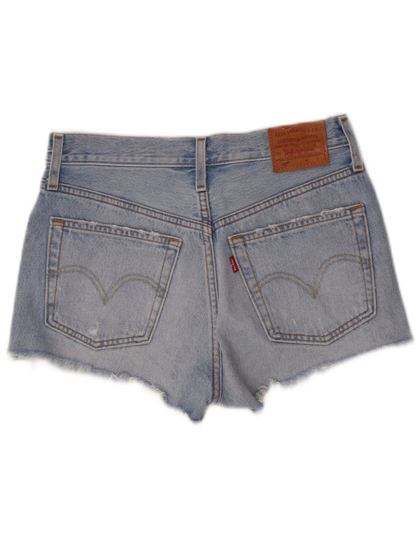 Levi's Damen 501 Denim Hot Pants W25 Small Blaue Baumwolle