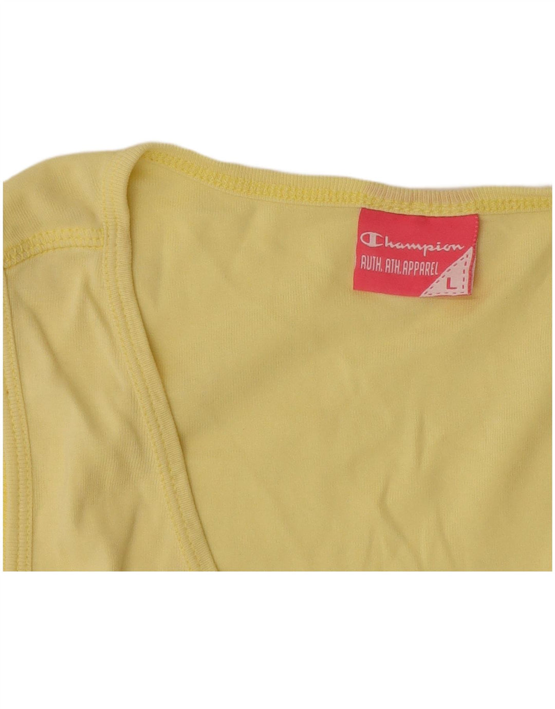 Champion Womens Vest Top UK 14 Large Yellow