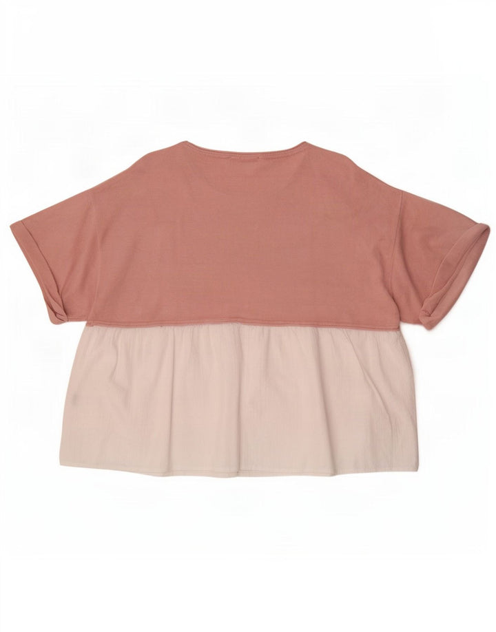 Zara ženska prevelika bluza UK 10 Small Pink Colourblock