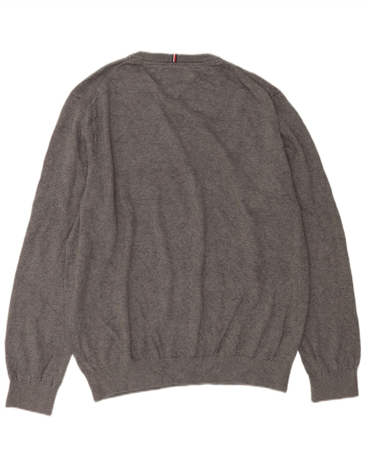 Tommy Hilfiger Mens Crew Neck Jumper Sweater XL Grey