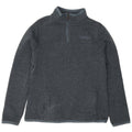 Felpa con collo con zip da donna Weird Fish UK 12 Poliestere grigio medio