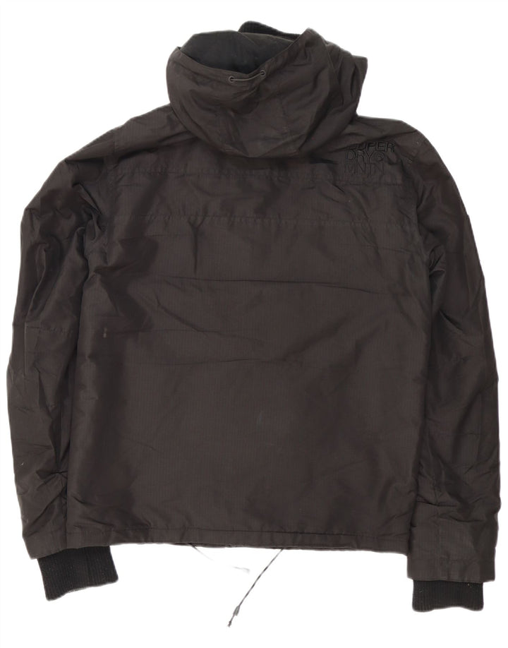 Superdry Chaqueta cortavientos con capucha para hombre UK 36 Small Poliéster negro