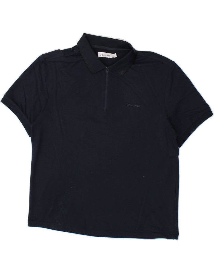 CALVIN KLEIN Mens Polo Shirt Small Navy Blue Vintage Calvin Klein and Second-Hand Calvin Klein from Messina Hembry 