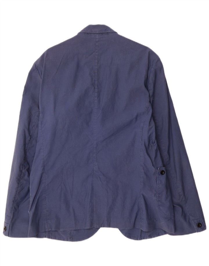 Jaqueta Blazer Masculina Hugo Boss com 3 Botões EU 52 XL Azul Algodão