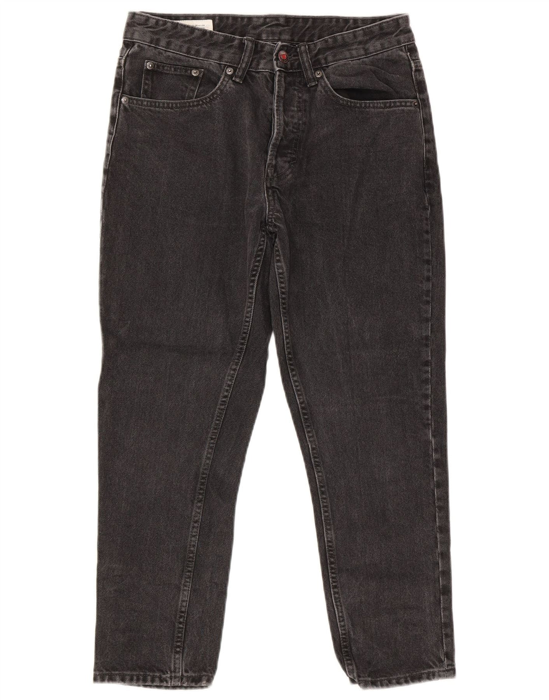 Zara Mens Straight Jeans EU 38 Small W30 L25 Grey Cotton