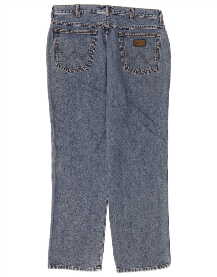 Wrangler Mens Ohio Straight Jeans W36 L30 Blue Cotton