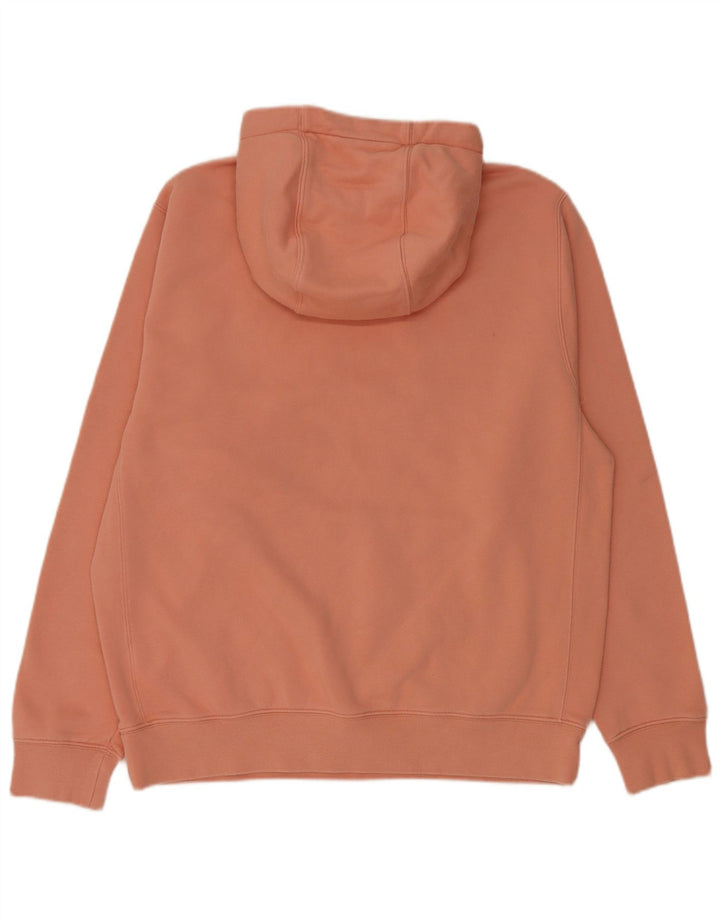 NIKE Mens Hoodie Jumper Medium Orange Cotton