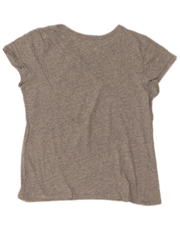 Levi's Womens Graphic T-Shirt Top UK 14 Large Grey Flecked Cotton