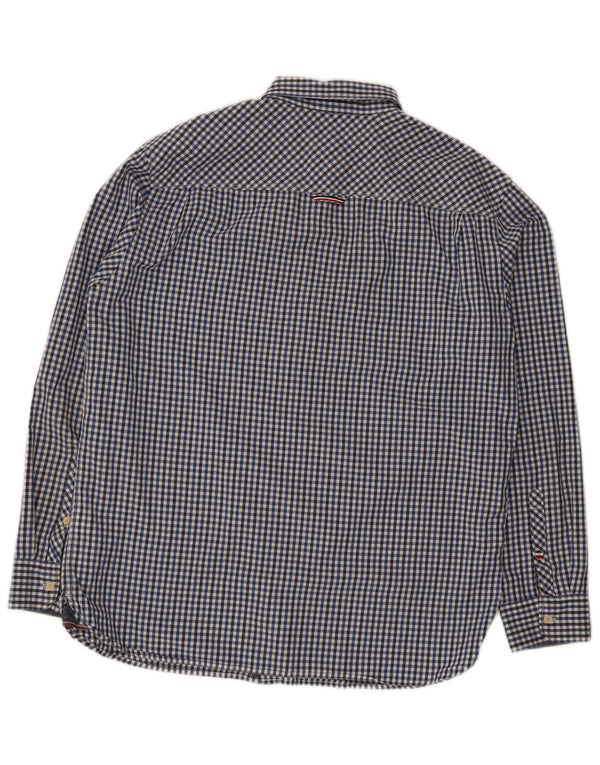 Tommy Hilfiger Mens Regular Fit Shirt XL Blue Gingham Cotton