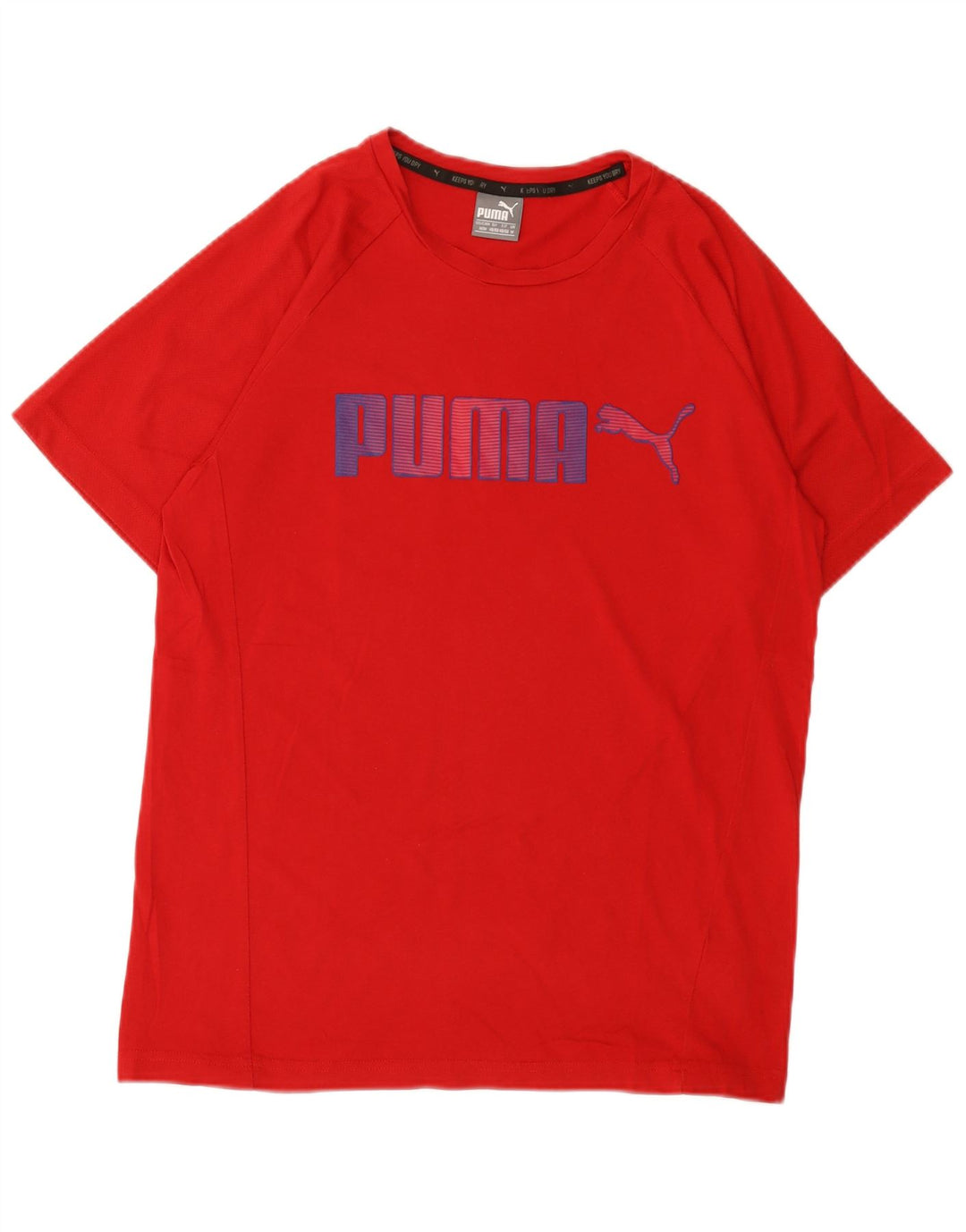 T-shirt grafica da uomo Puma Top in cotone rosso medio