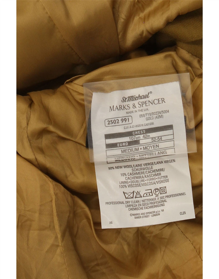 Marks & Spencer Herren-Blazer mit 3 Knöpfen, UK 42, XL, Khaki, Wolle